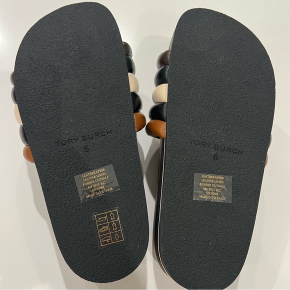 Tory Burch Quilted Platform Sandals Mocha Brown/New Porcelain Brand New w Box - Picture 7 of 7